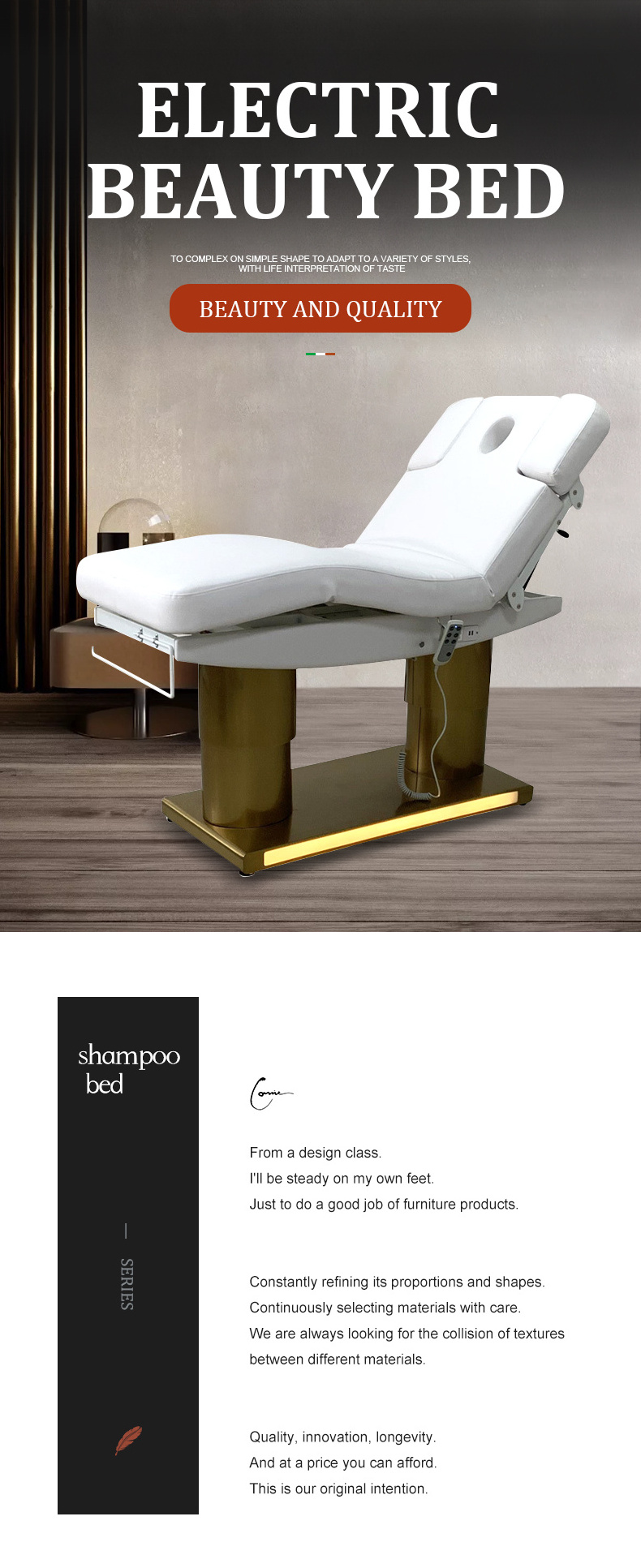 Electric Therapy Salon Chair Motors Electric Massage Beauty Bed High Quality Luxury Salon Furniture White Massage Table Modern