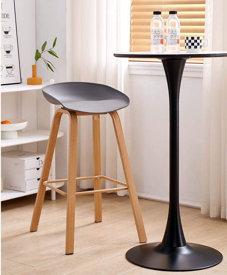 Bar furniture PP seat metal leg iron heat transfer high quality bar stool chair bar stool