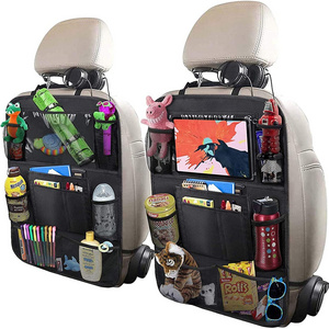 Backseat Car Organizer, Kick Mats Back Seat Protector with Touch Screen Tablet Holder, Back Seat Organizer for Kids