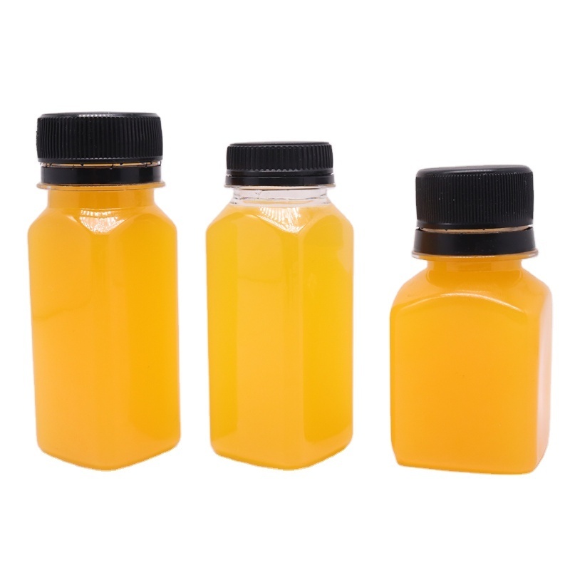 MAYSURE Hot Selling 2 oz Small Plastic Juice Bottles 60ml Mini Clear Juice Bottle Plastic Ginger Shot Bottle With Lids