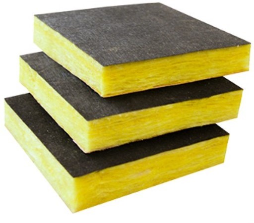 Made in China glass fiber cotton fireproof sound insulation cotton black veneer glass wool felt