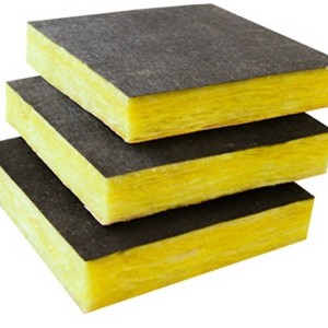 Made in China glass fiber cotton fireproof sound insulation cotton black veneer glass wool felt