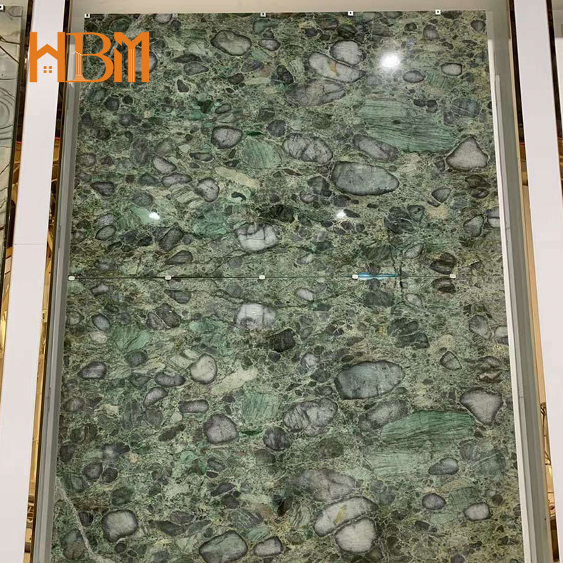 Popular Marble slab green marble Emerald Green marble for Kitchen top Decor