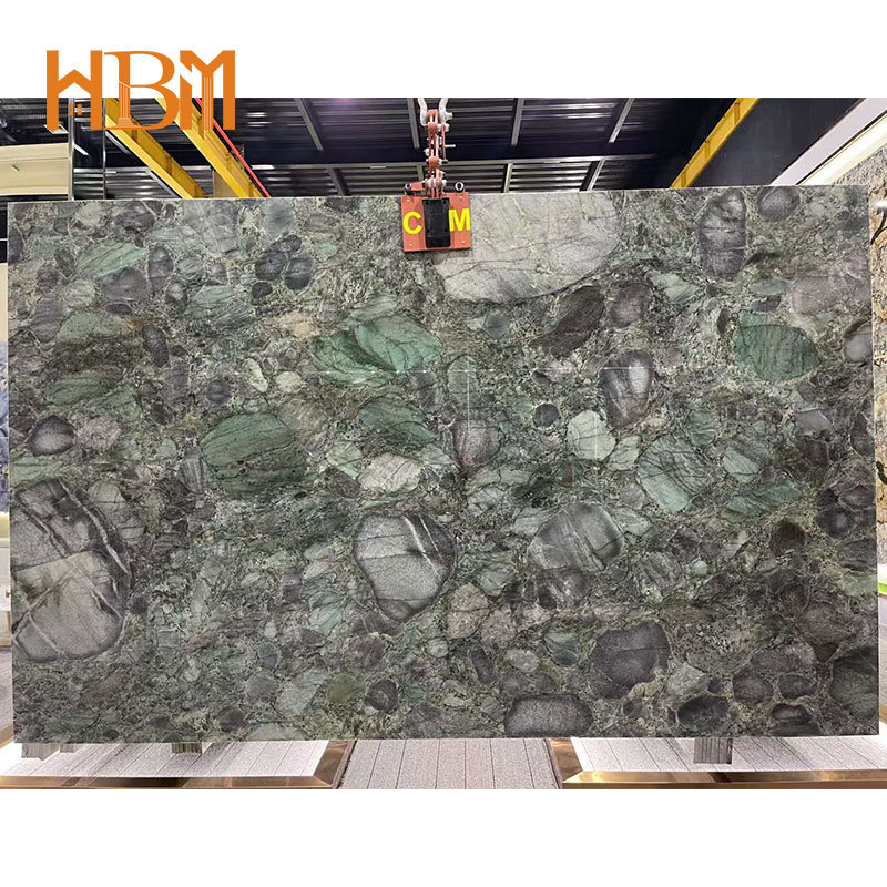 Popular Marble slab green marble Emerald Green marble for Kitchen top Decor