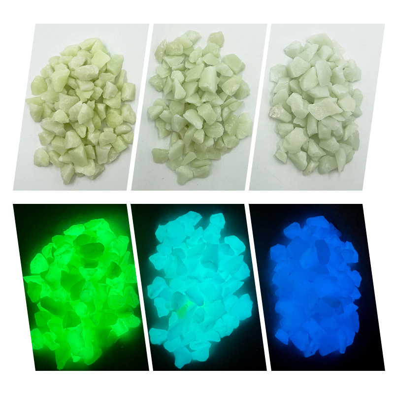 Glow stone Luminous stone wholesale in bulk  cobblestone pavement decoration resin ceramic glow-in-the-dark stone gravel