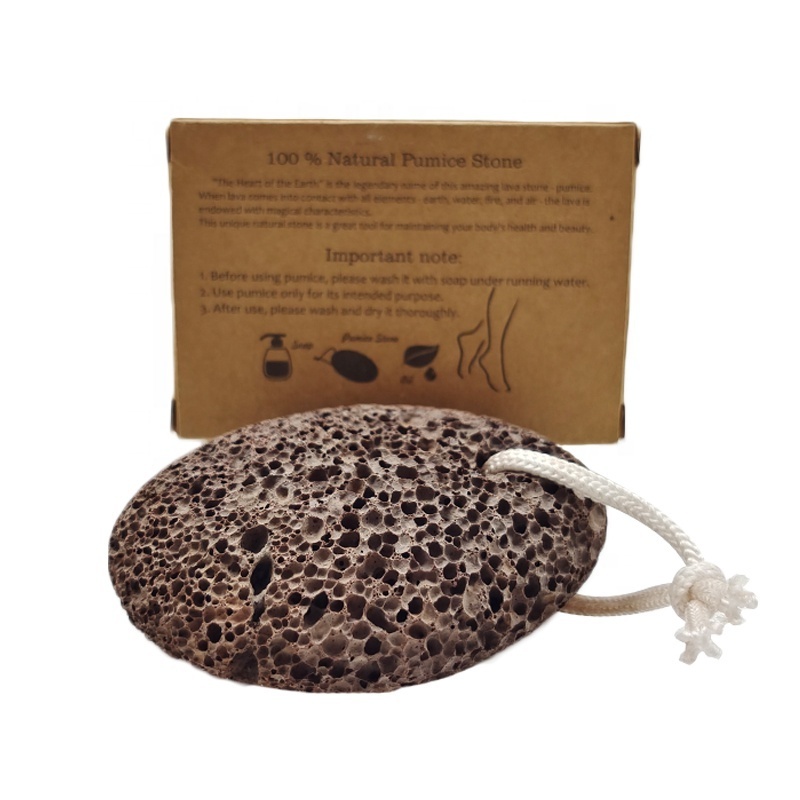 Cheap Oval Volcanic Dead Skin Remover Basalt Foot Scrub with Pumice Stone Easy to Remove Callus Lava Rock for Feet Care Products