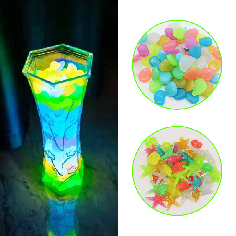 Glow stone Luminous stone wholesale in bulk  cobblestone pavement decoration resin ceramic glow-in-the-dark stone gravel