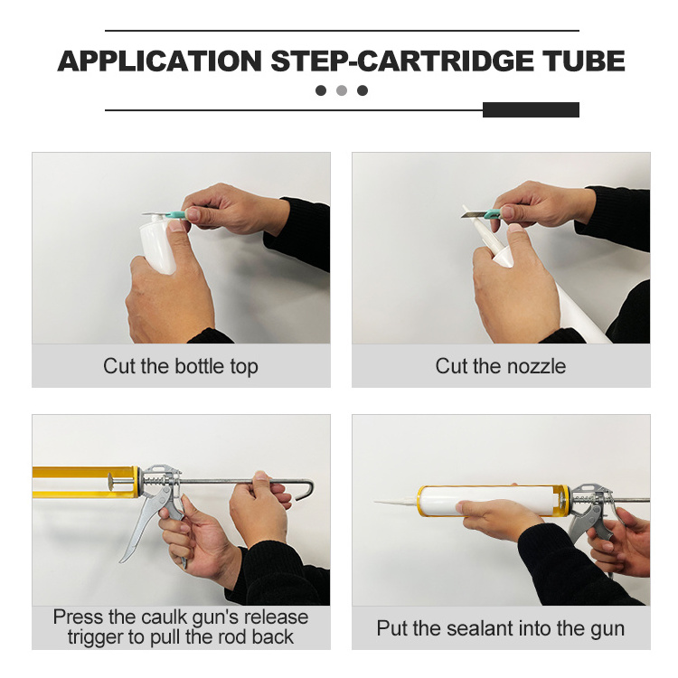 MH2800 Sealant Silicone All Purpose Anti-fungus White/Clear/Black Windows Caulking Gap Filler 100% Neutral Structural Adhesive