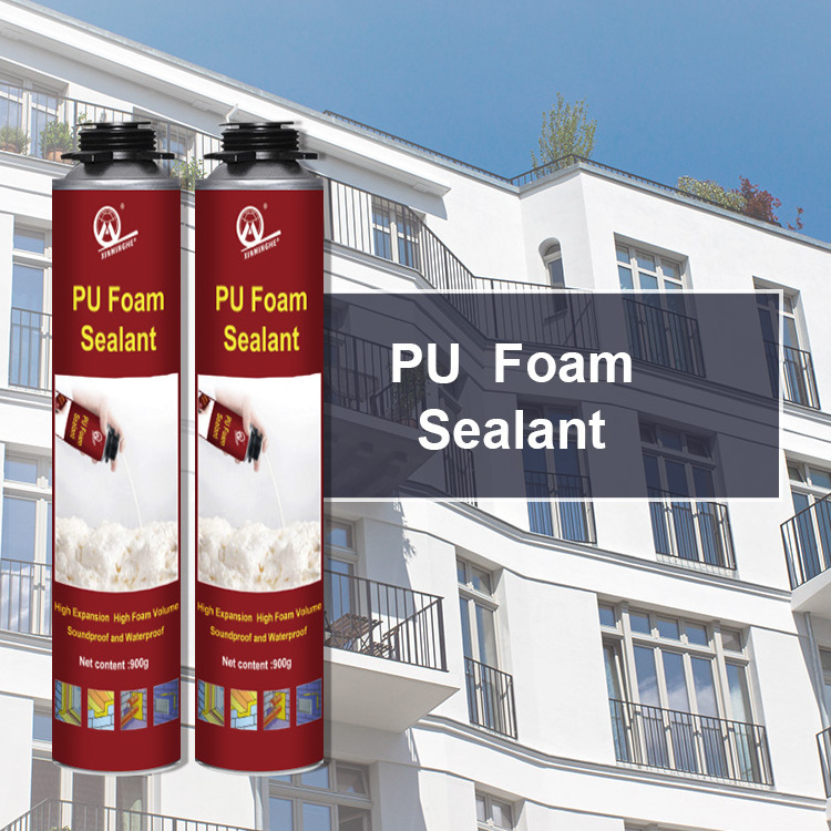 MH PU Foam 750ML OEM Hot Sale Polyurethane Spray Foam Closed Cell Mounting Insulating White Pu Urethane Foam Chemicals