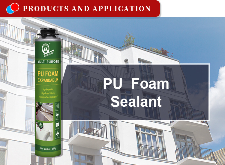 MH PU Foam High quality 750ml Building Fast Drying One Component Waterproof Insulation Expanding Polyurethane Pu Foam Spray