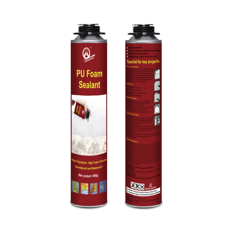 MH PU Foam OEM Factory Cheap Adhesive Good Waterproof Expanding Pu Sealant Spray Filling Polyurethane Foam 750ml Pu Foam