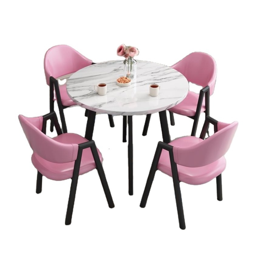 Juego de mesas y sillas tavoli e sedie da bar wooden round dining table set kitchen dining set coffee shop tables and chairs set