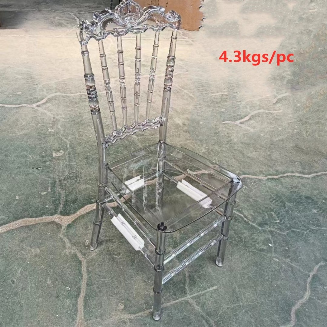 Modern stackable event party outdoor indoor  chair clear crystal chair wedding chairs and tables for rental