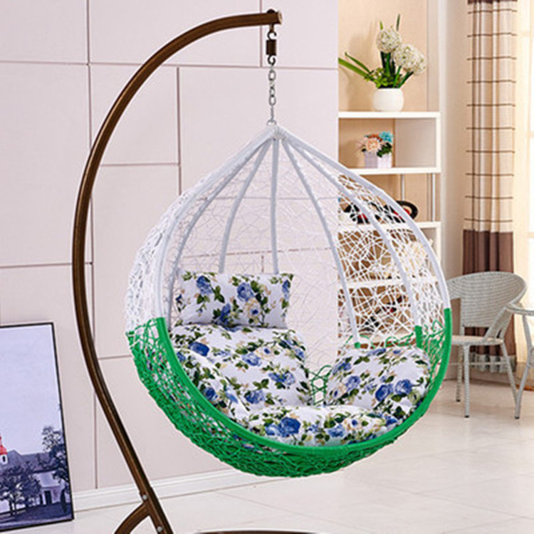 fashion garden furniture wicker rattan hanging indoor swing chair with stand pool lounge chairs swimming rattan chair