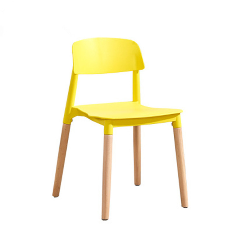 Free Sample Colored Pp Modern Cheap Wholesale Monoblock Seat Heavi Duti Stackable Ergonom Plastic Chair With wooden Leg