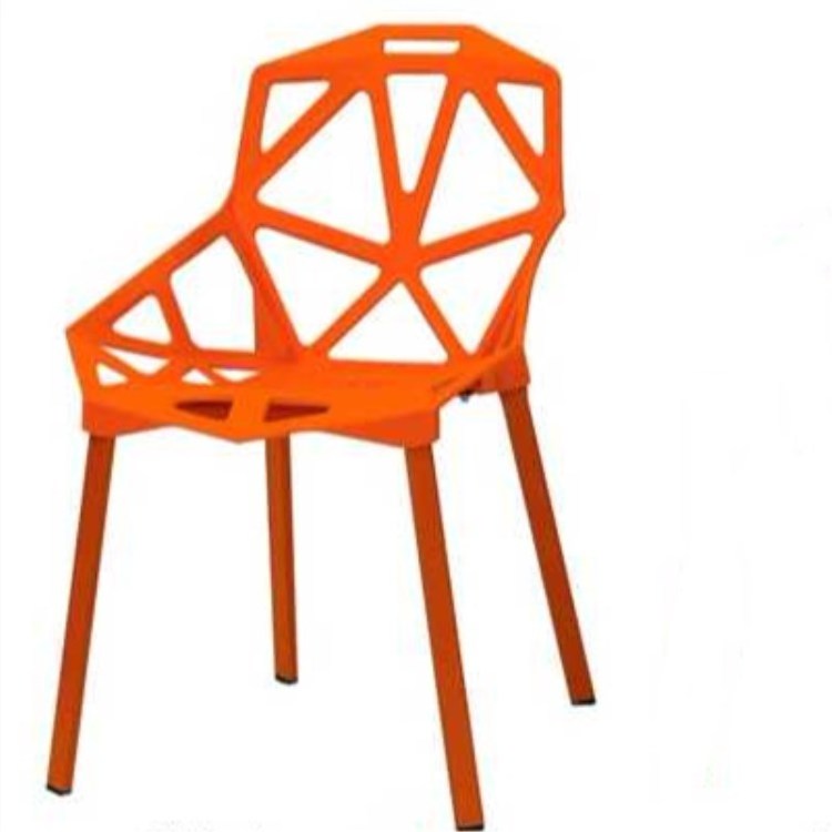 nordic creative french armless chair sillas de plasticas salon modern lounge leisure chair S shape plastic chair