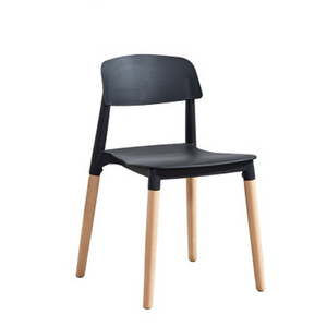 Free Sample Colored Pp Modern Cheap Wholesale Monoblock Seat Heavi Duti Stackable Ergonom Plastic Chair With wooden Leg