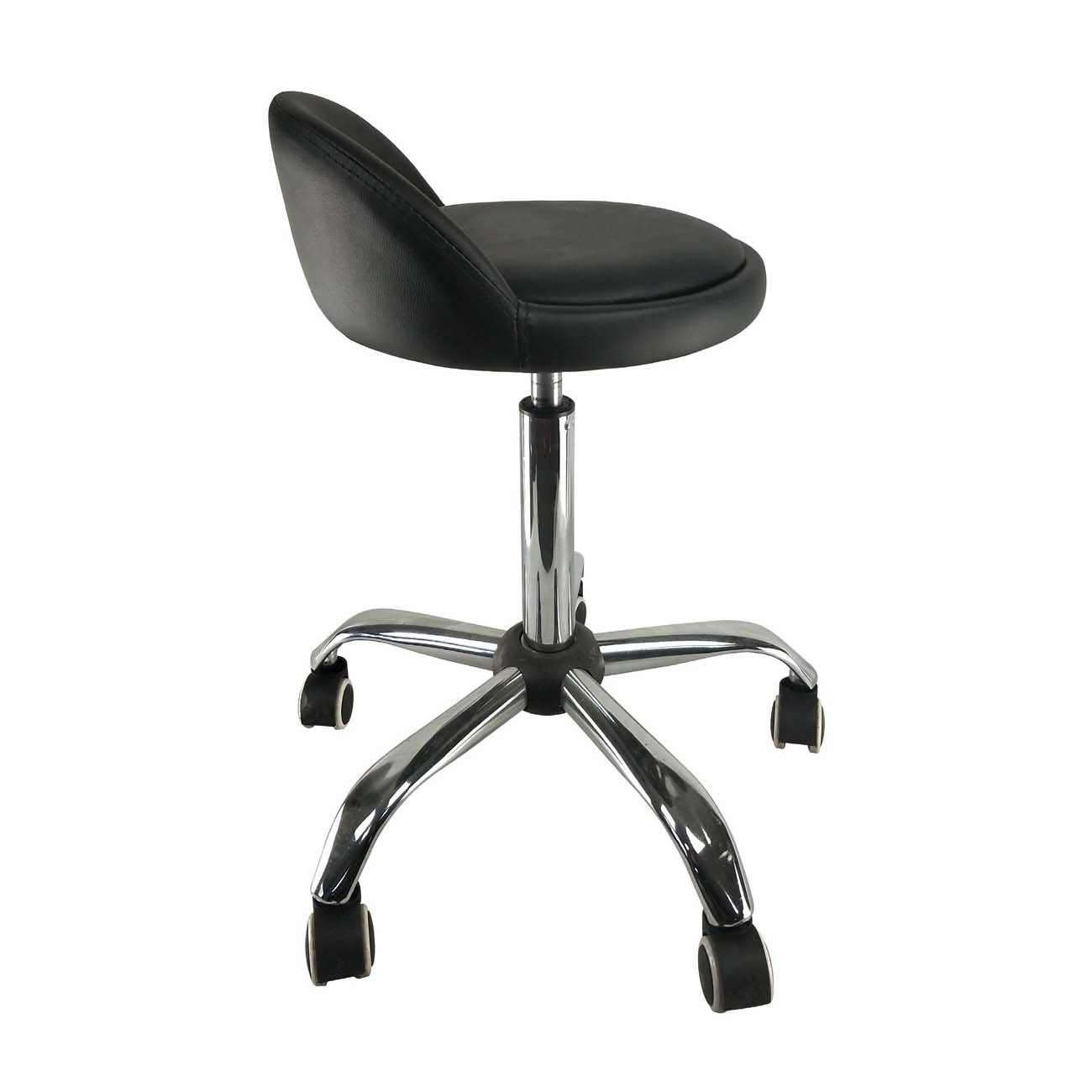 Swivel Bar Stool Padded barber shop Seat With Chrome Plated Legs Commercial Leather Bar Stool