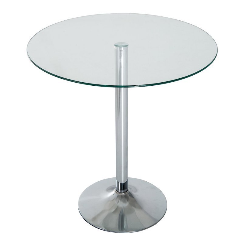 home furniture nordic modern silver base round pool table coffee table modern glass coffee table  80cm round