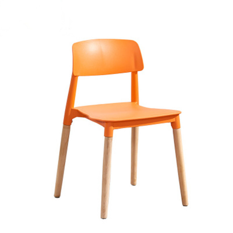 Free Sample Colored Pp Modern Cheap Wholesale Monoblock Seat Heavi Duti Stackable Ergonom Plastic Chair With wooden Leg