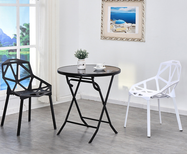 Modern Mueble de jardin Juegos de mesa y silla plegables Mesa redonda