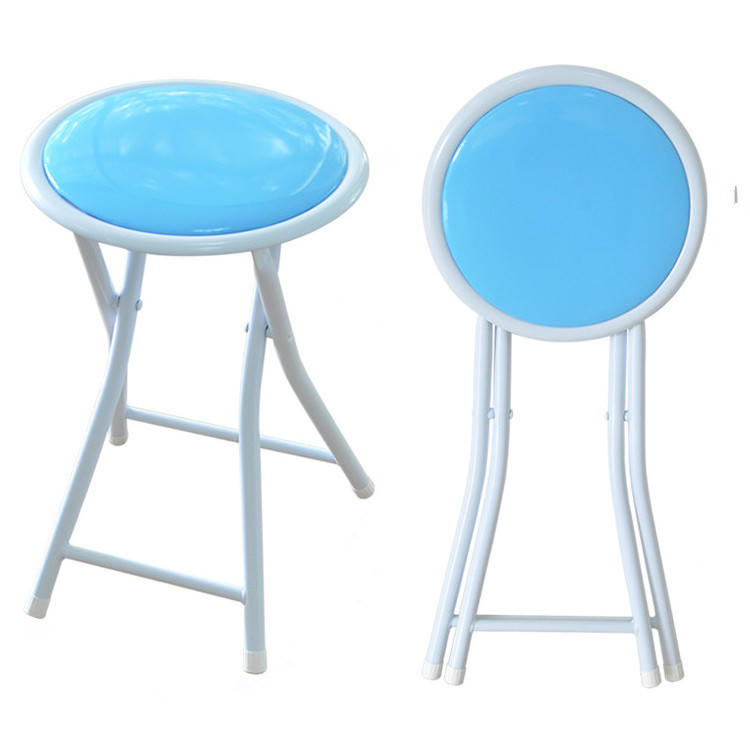 foldable garden stool round white portable stool leather folding dining  chair