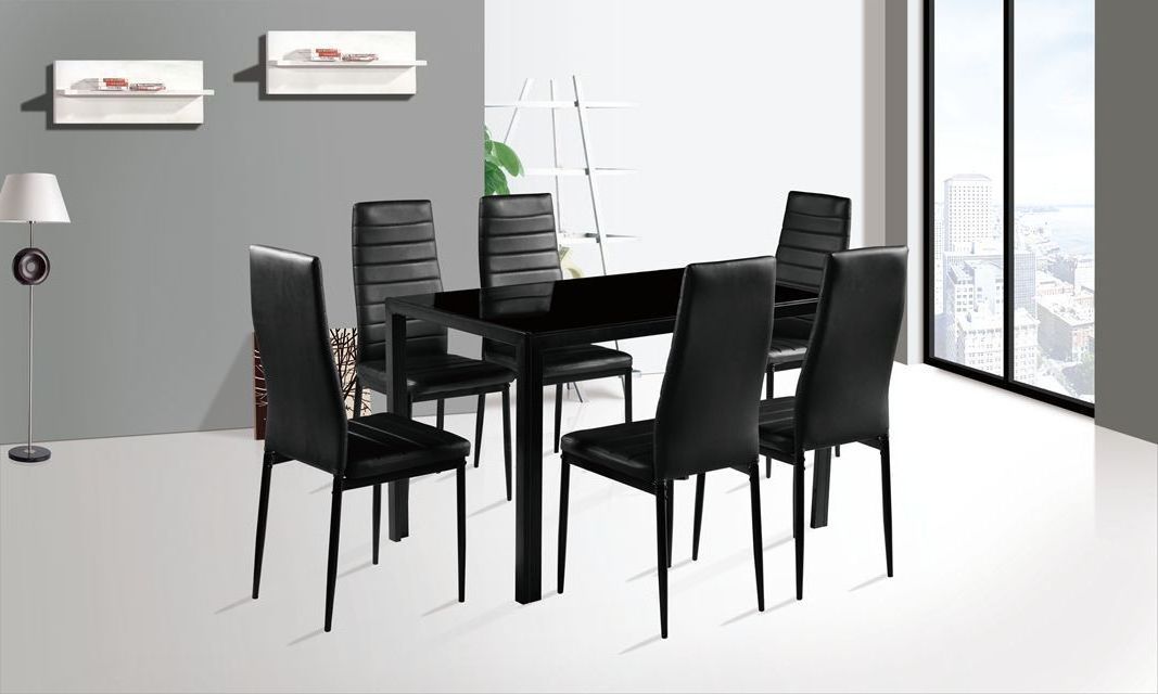 Free Sample Cheap Classic 4 Seater Modern Fiber Glass Top Dining Table Set/Dining Table and Chair