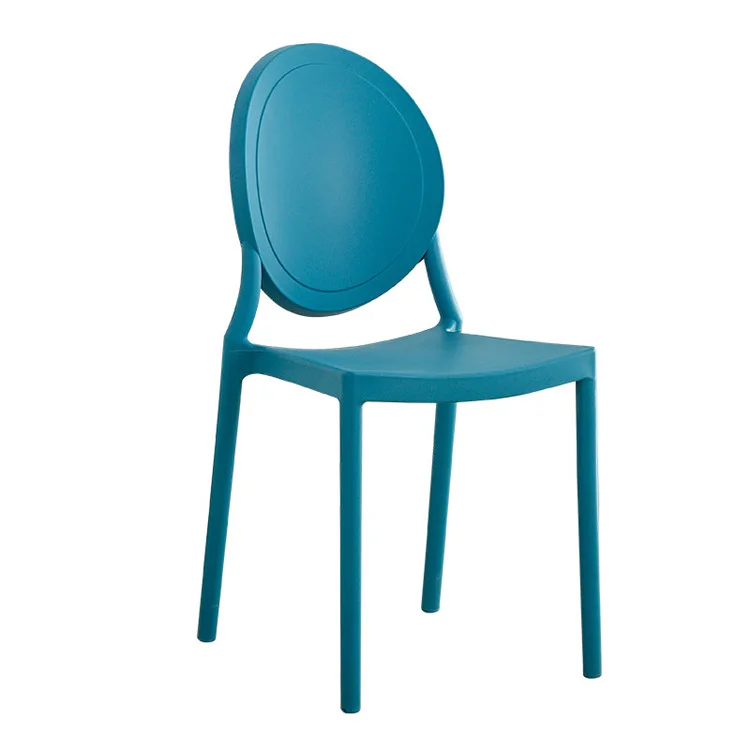 home furniture armchair chaise restaurant stackable sky blue plastic dinning chair modern