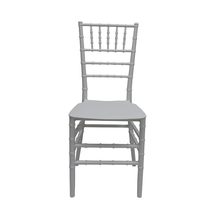 Crown Napoleon European vintage chair Silla de comedor de resina PP white plastic resin classic wedding dining chair