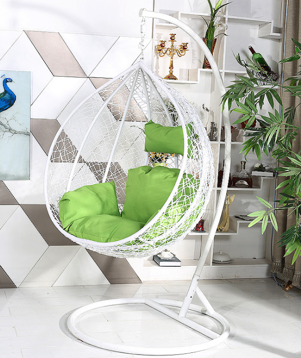 Metal frame PE Rattan rocking chairs livingroom hanging chairs Livingroom hammock chair