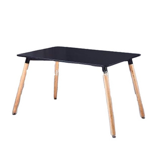 Black MDF wood coffee table dining table dining room furniture furniture serpentine table