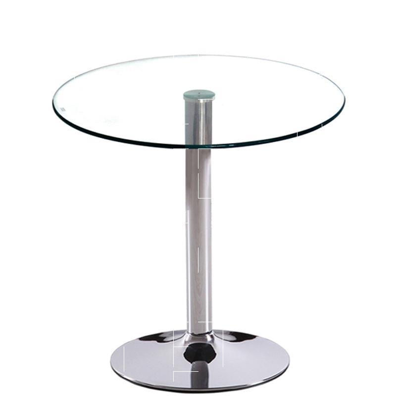 home furniture nordic modern silver base round pool table coffee table modern glass coffee table  80cm round