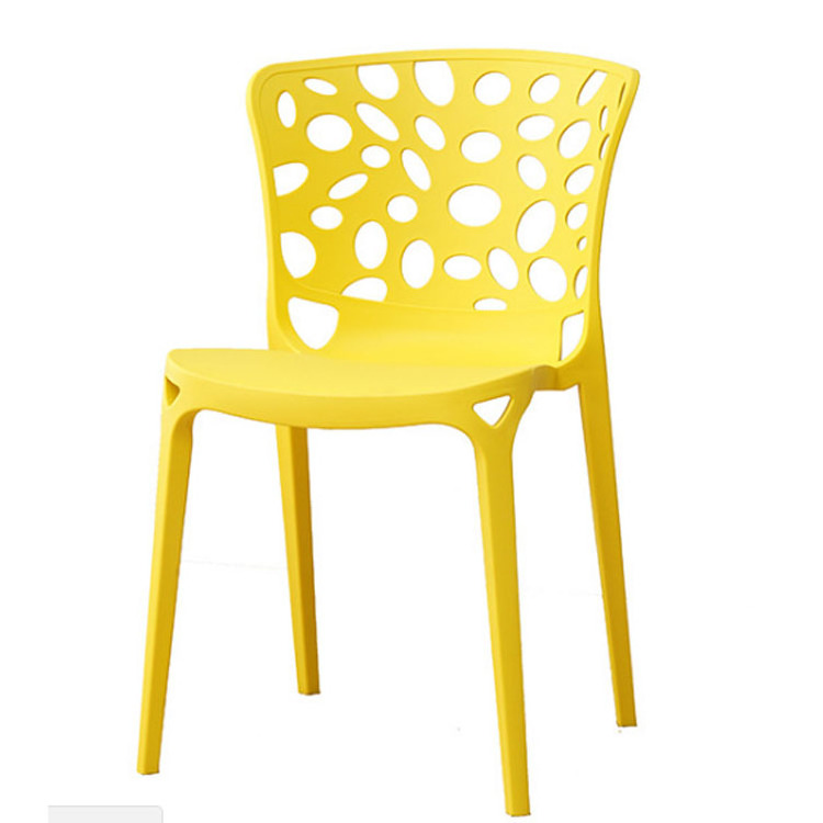 INS visitor plastic meeting chair outdoor stackable chair summer hollow back plastic garden dining chairs