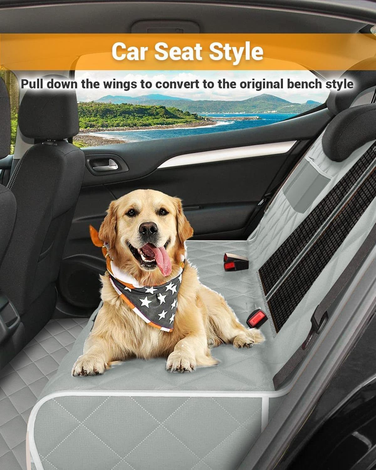 Hard Bottom Dog Car Seat Cover Back Seat Extender Dog Hammock Camping Bed Durable Dog Car Seat Cover Pet Hammock For car