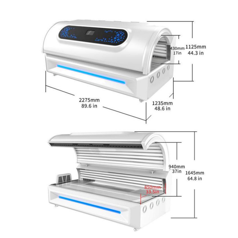 Red Light UV Lamp Stand up Solarium Tanning Beds Infrared Sauna Solarium Slimming Capsule Bed