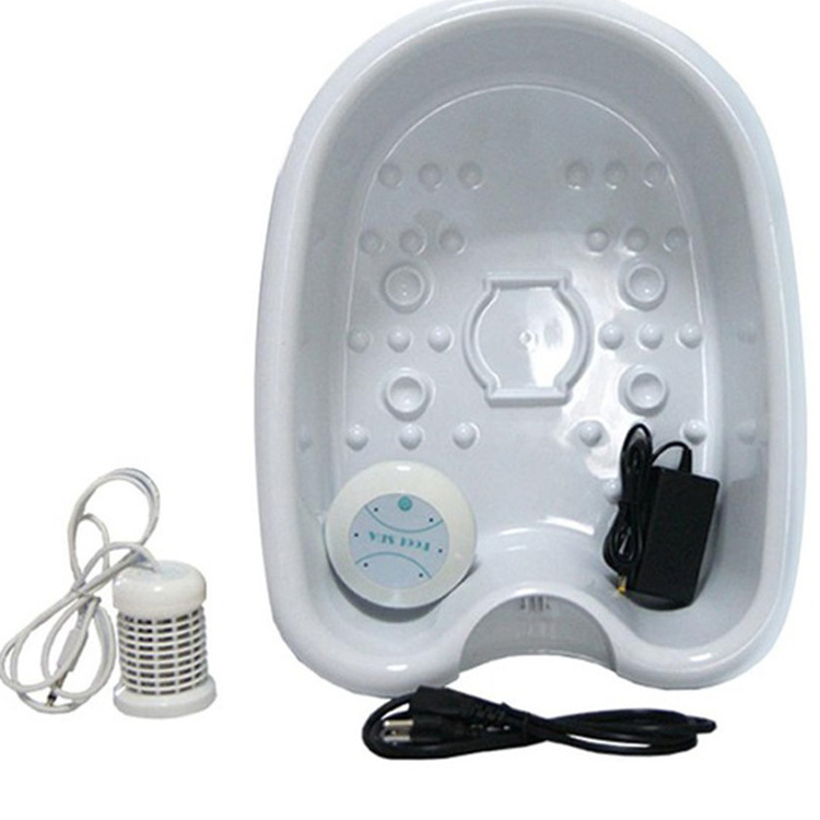 New Design Spa life detoxify health device Ionic Detox Foot Spa Machine with white basin for detoxification