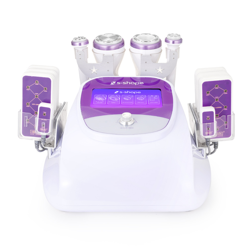 2024 Wholesale EL EMS RF Facelift Lipo Lasers Cavitation Machines Fat Sliming Cavitation Machine with 4 handles