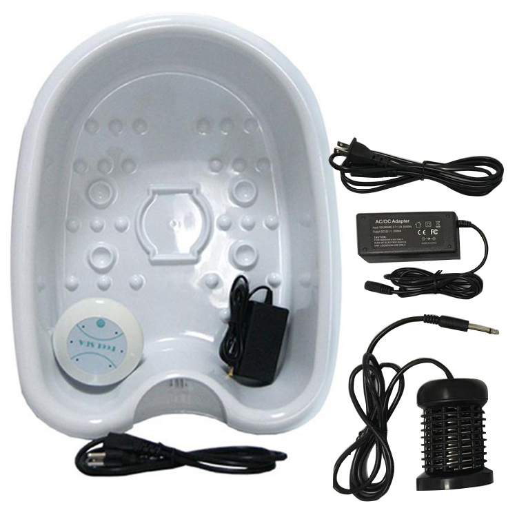 New Design Spa life detoxify health device Ionic Detox Foot Spa Machine with white basin for detoxification