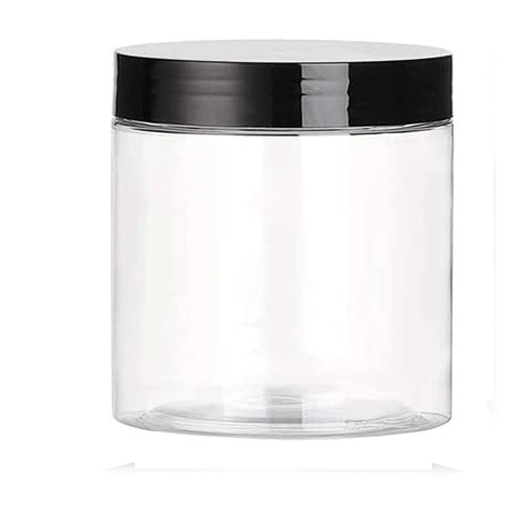 low price 150 ml food grade Empty Plastic Slime Bottles 150 ml Cosmetic lotion pet Jars Black Lids Clear Slime Containers