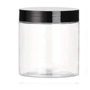 low price 150 ml food grade Empty Plastic Slime Bottles 150 ml Cosmetic lotion pet Jars Black Lids Clear Slime Containers