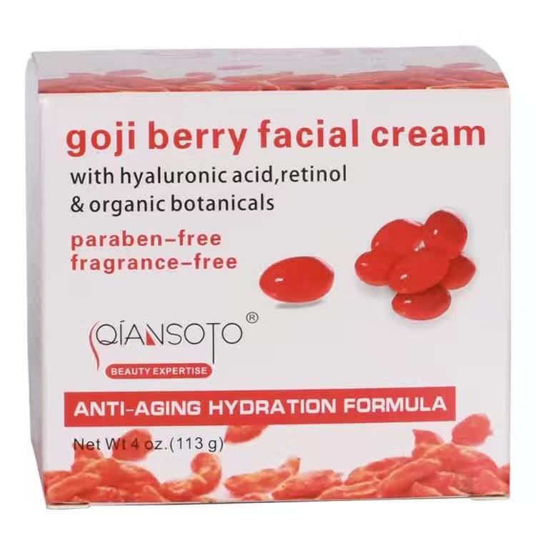 Hot sales goji berry facial cream anti-aging hydration formula face cream 113g