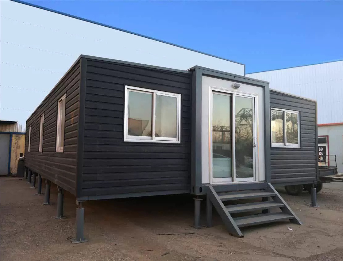 Prefabricated 20ft Australia 3 In 1 Folding Mobile Homes 3 Bedrooms One Bathroom 20ft Expandable Container House For Sale