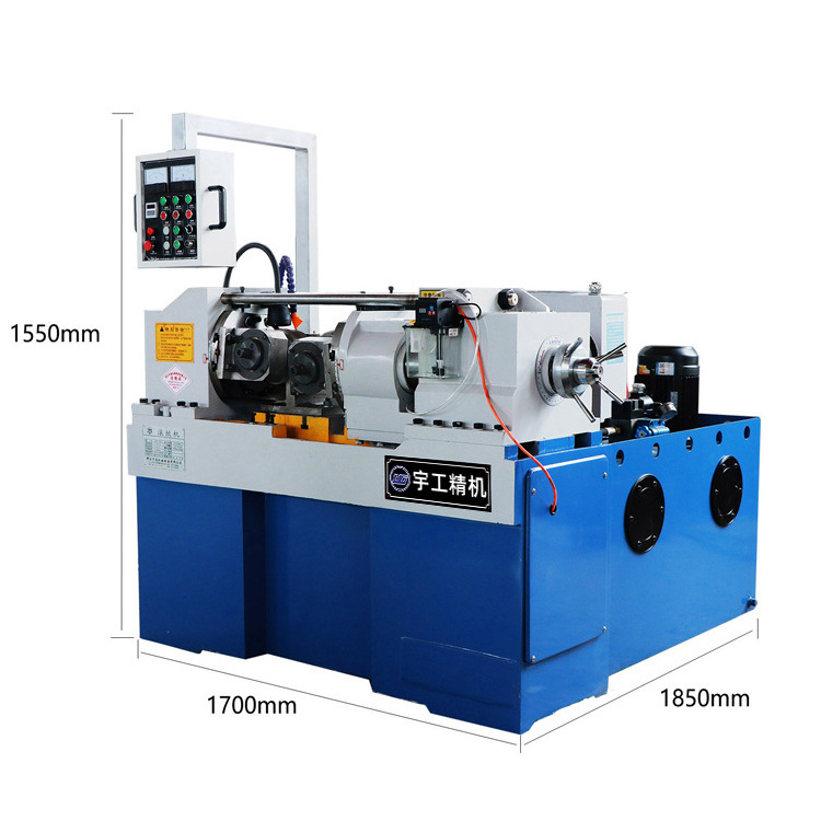 Moto Automatic cnc steel bar rod pipe nipple pipe threading knurling machine / Rebar thread rolling knurling machine