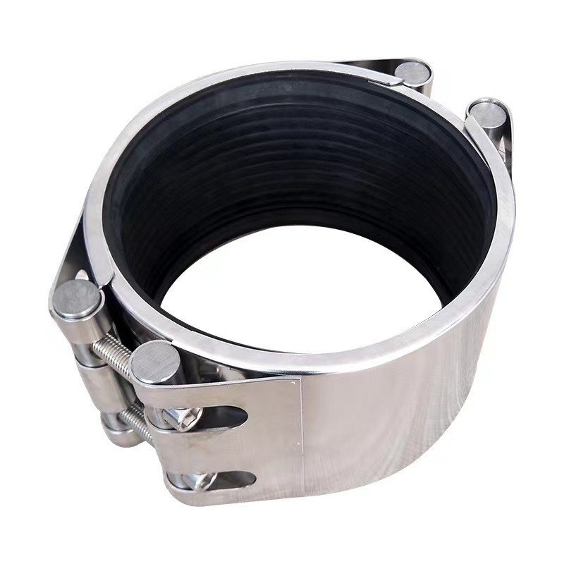 pipe quick coupling rubber sleeve stainless steel leak pipe repair clamp