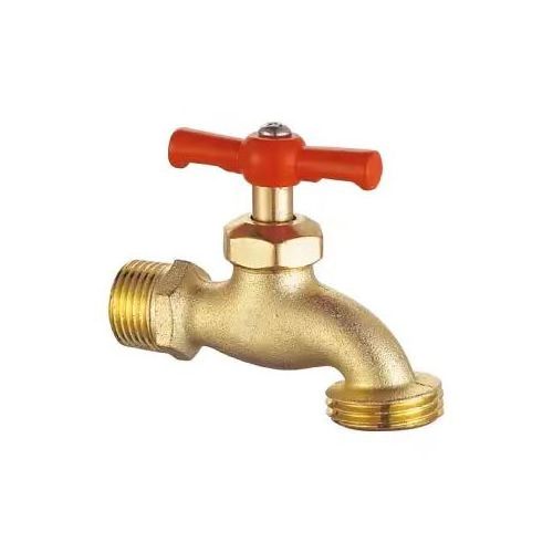 Brass bibcock washing machine  water tap outdoor  Polished vintage bib faucet