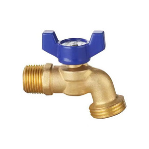 1/2"&3/4" Brass bibcock Low pressure brass faucet with butterfly handle Garden water tap ball valve