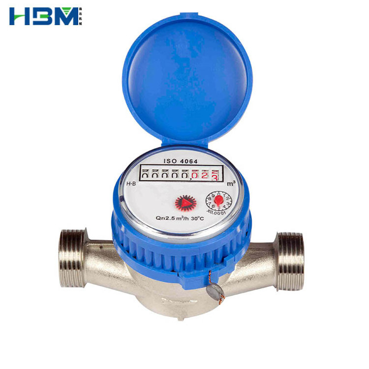 Single jet water meter dn15-25mm stainless steel body