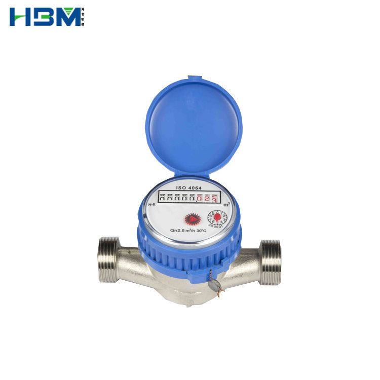 Single jet water meter dn15-25mm stainless steel body