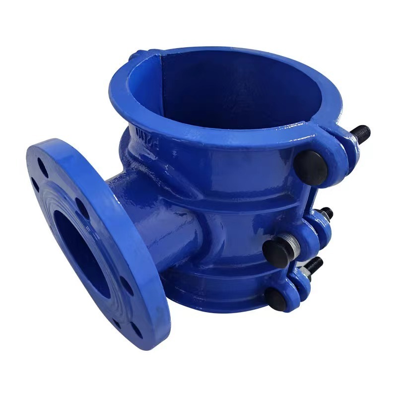 high quality ductile iron flange saddle tee   pipe