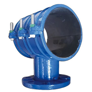 high quality ductile iron flange saddle tee   pipe